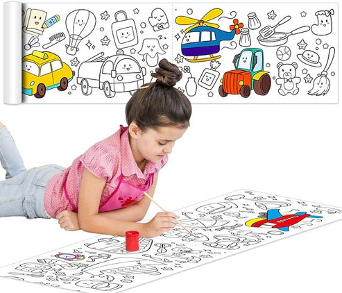 Children’s Coloring Drawing Roll  With Free Color Markers